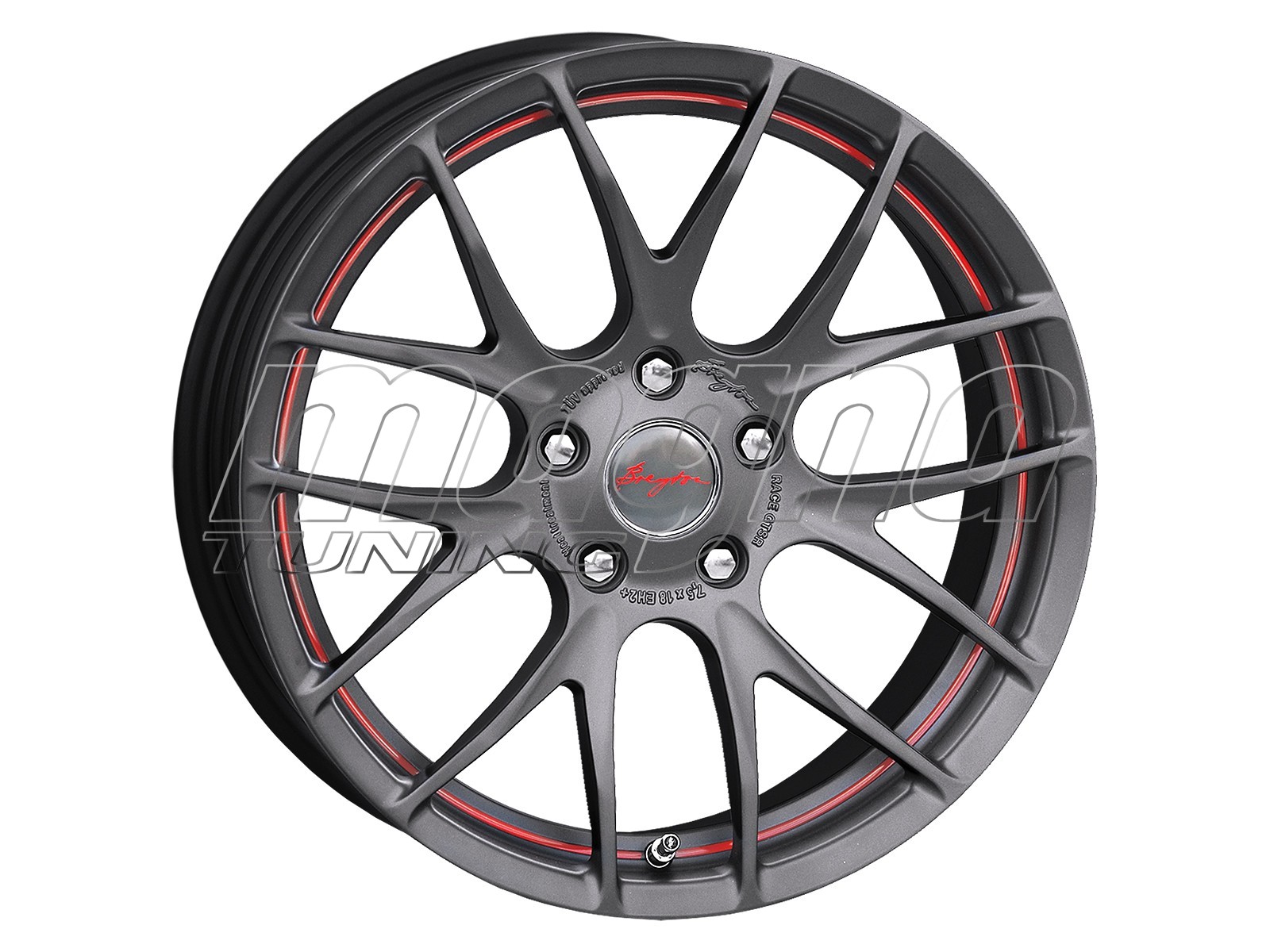 Breyton Race GTS-R Matt Gun Red Undercut Wheel 18x7 4x100 ET40 PROMO