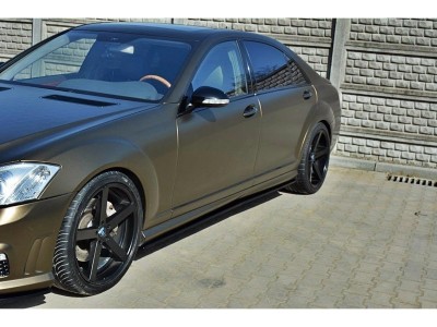 Mercedes S-Class W221 AMG M-Style Side Skirt Extensions